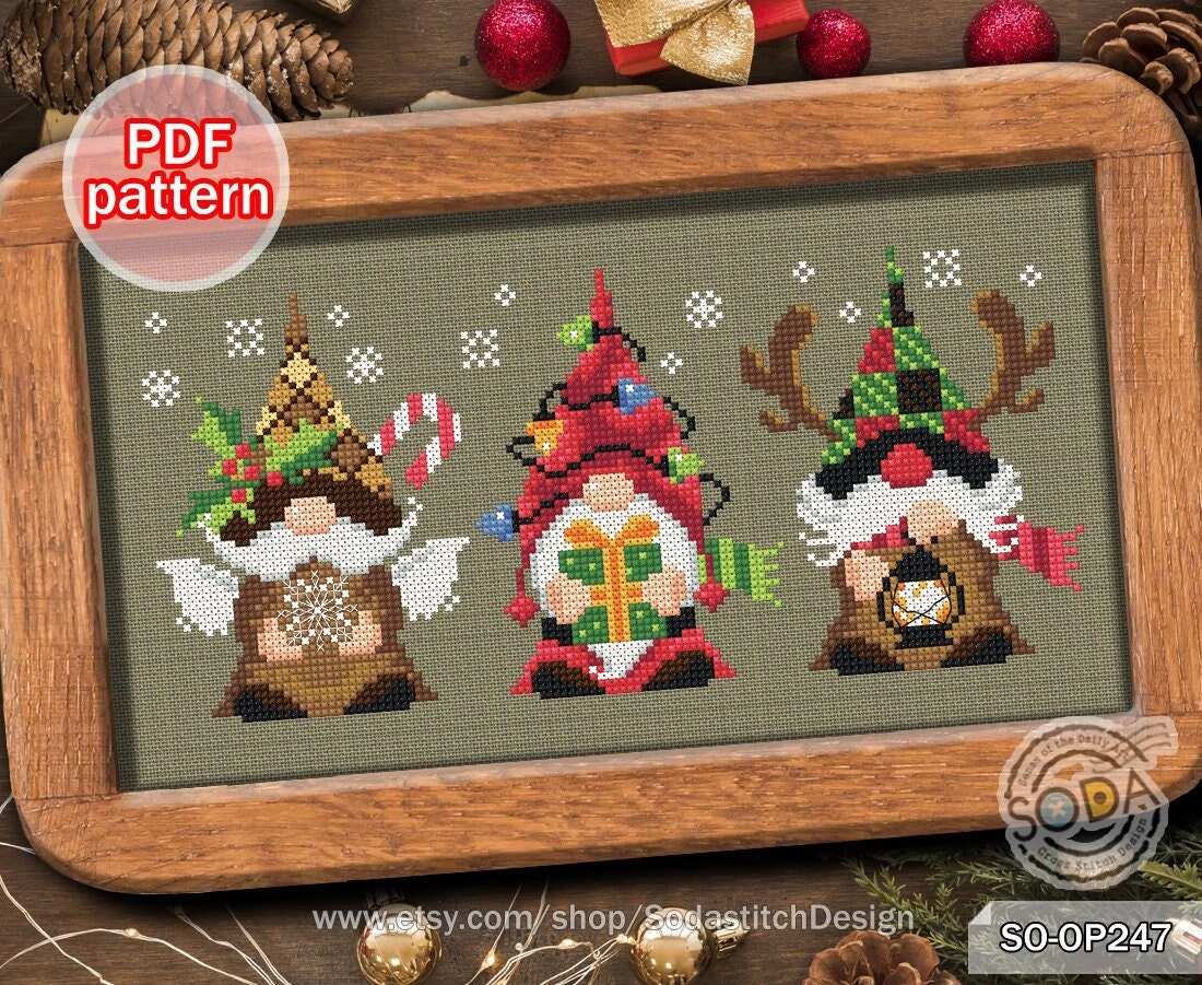 クロスステッチパターン PDF サンタ・フェアリー・エルフ・ピクシー クロスステッチパターン PDF サンタ・フェアリー・エルフ・ピクシー