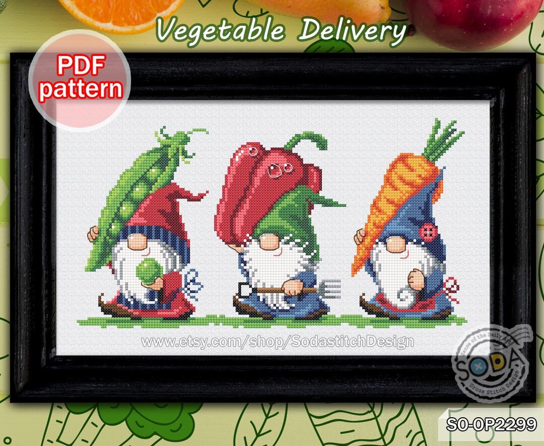 Cross Stitch Pattern Pdf Gnome Fairy Elf Pixie Series Modern, SO-OP2299 ...