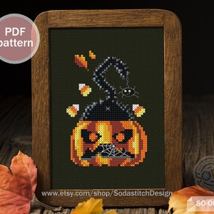 Halloween Cross Stitch Pattern Pdf Anniversary Season Autumn - Etsy
