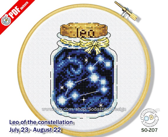 型紙　kadiamos Constellation Cross Stitch Pattern,cross Stitch Chart
