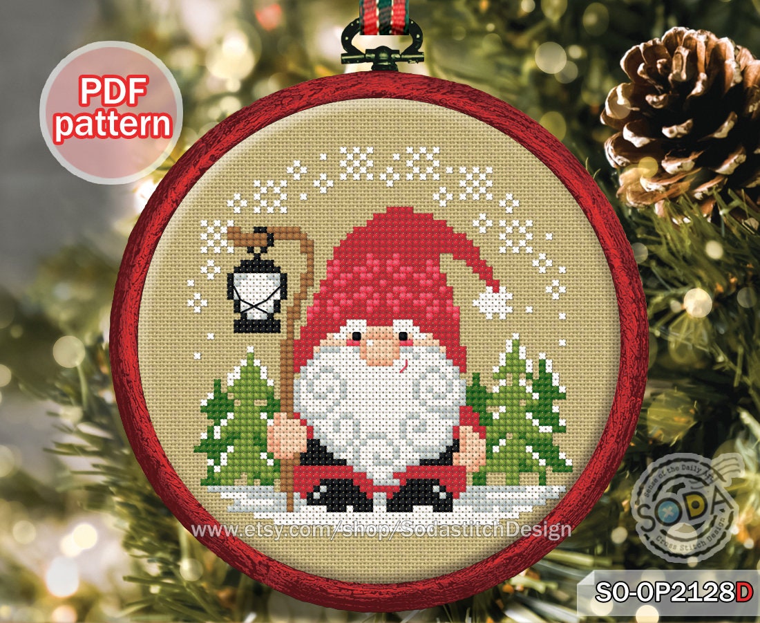 PDF ONLY NEW for 2023 Cross Stitch Advent Calendar Santa's Helper Design 