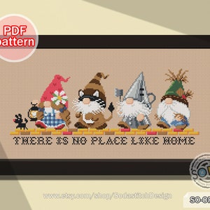 Cross Stitch Pattern Pdf Gnome Fairy Tale Elf Pixie Funny Cute | Etsy ...