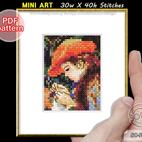 By Van Goghmini Cross Stitch Pattern Pdf Tiny Famous Etsy Canada