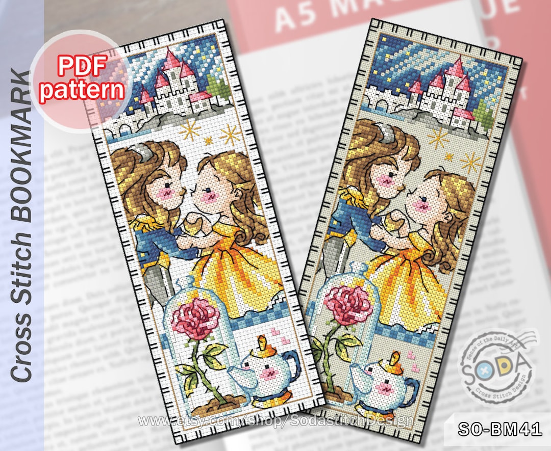 Cross Stitch Pattern Pdf Bookmark Reading Fairy Tale Story Book, SO ...