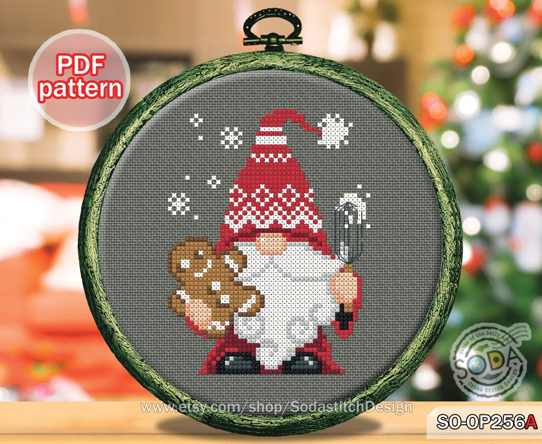 Vintage Christmas Gnomes Counted Cross Stitch Patterns: Fast and Easy  Charts | Holiday Ornament Minis For Beginners