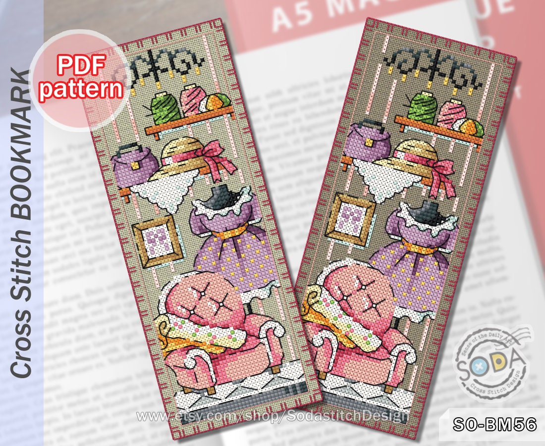 Bookmark Cross Stitch Pattern Pdf Instant Download Counted
