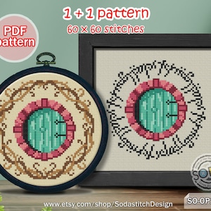 Cross Stitch Pattern pdf , SO-OP2145 'Hobbit Hole'