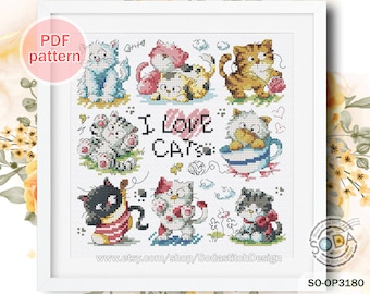 Chat Noir Cross Stitch Pattern Pdf Format Delivered by - Etsy