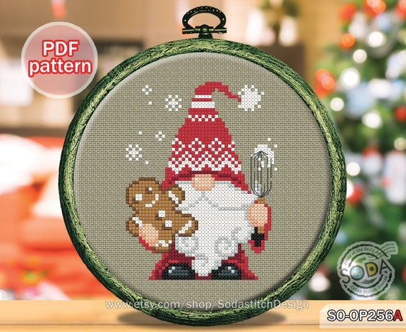 クロスステッチパターン PDF ツリーオーナメント 妖精 エルフ ピクシー