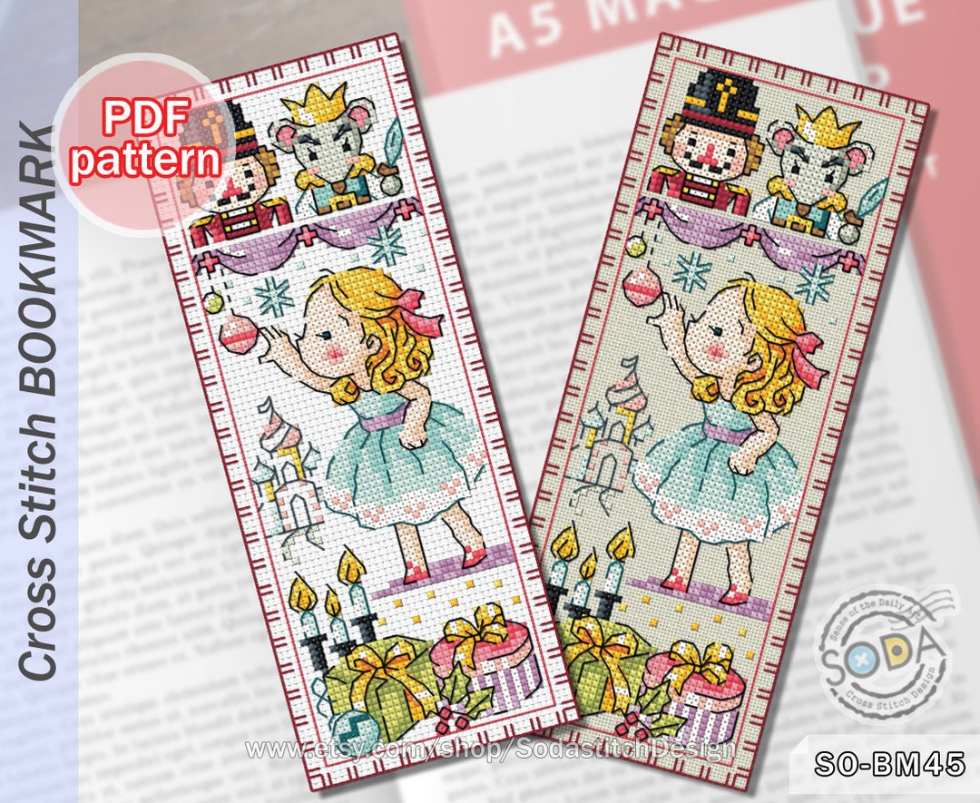 Cross Stitch Pattern Pdf Bookmark Reading Christmas Fairy Tale Story ...