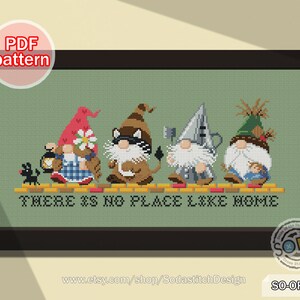 Cross Stitch Pattern Pdf Gnome Fairy Tale Elf Pixie Funny Cute Modern ...