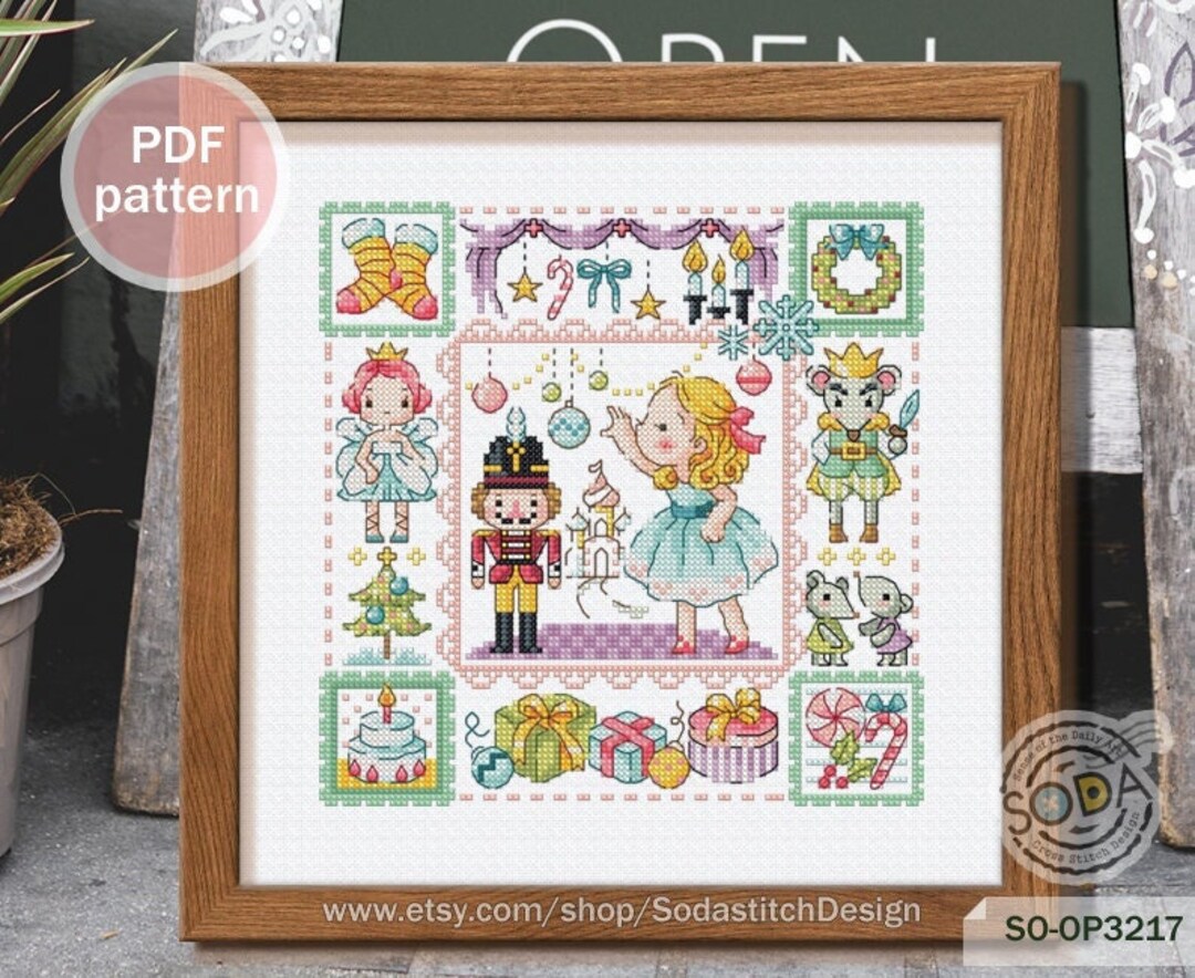 Cross Stitch Pattern Pdf Fairy Tale Story Book Modern, SO-OP3217 'the ...