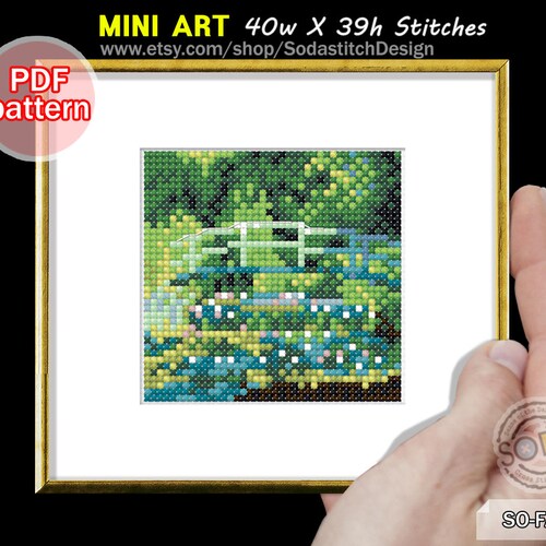 By Cross Stitch Pattern Pdf Tiny Famous Paintings Etsy