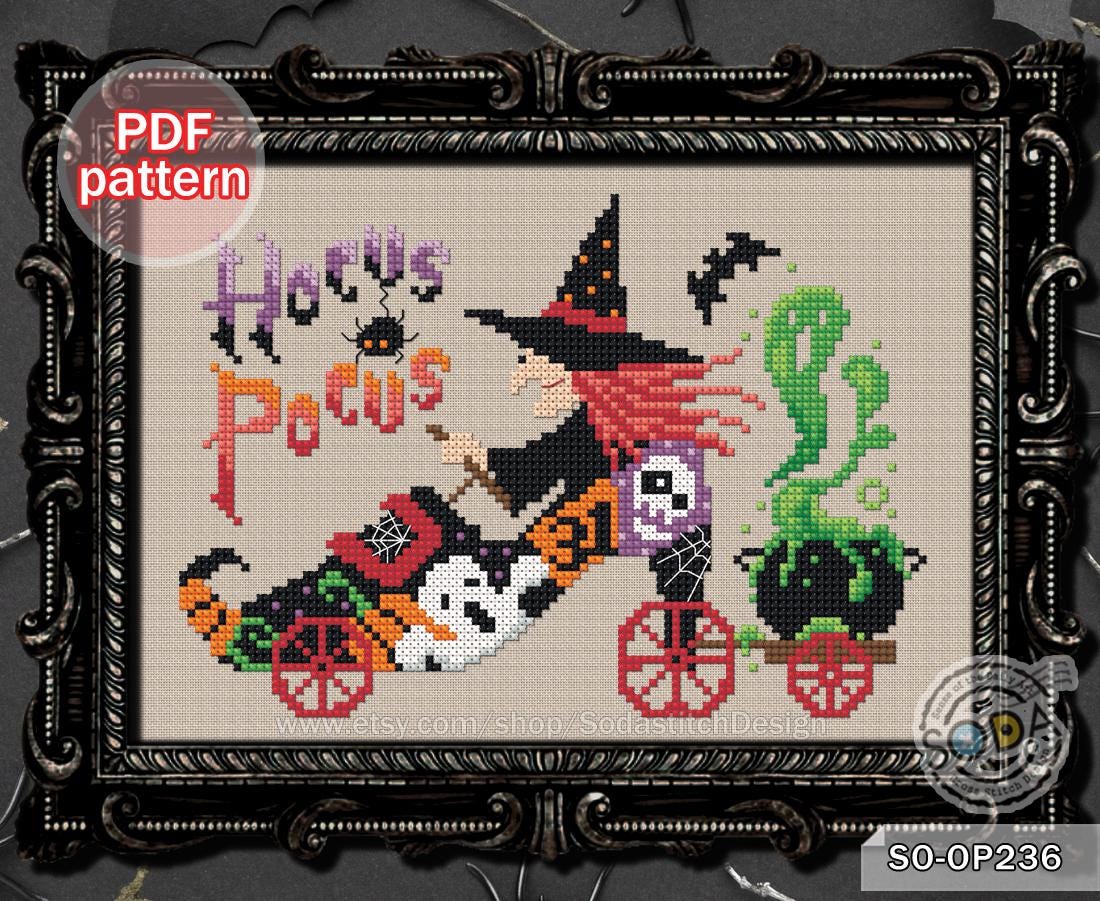 ハロウィンの魔法使い ”クロスステッチ 完成品 (サモ゙イロフさん