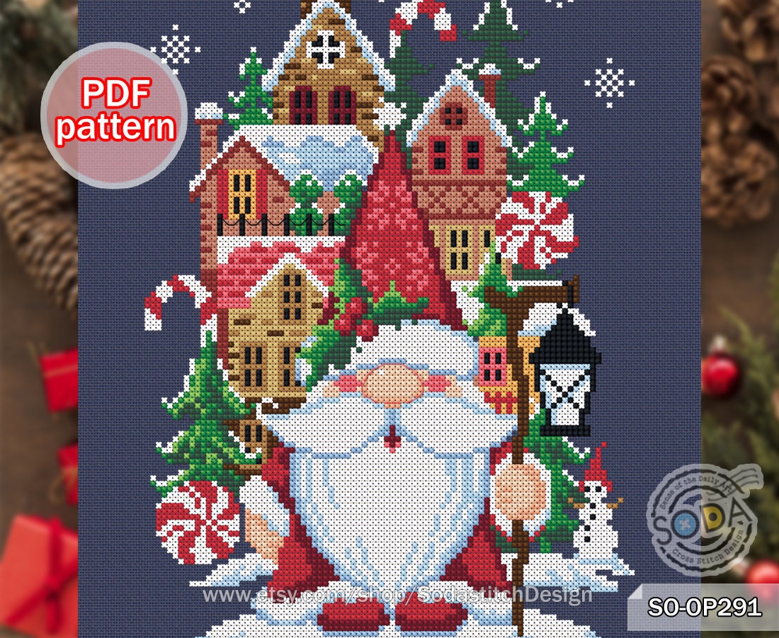 Bookmark Cross Stitch Pattern Pdf Christmas Tree Winter Instant Download  Counted Chart Grid Scheme,so-bm8 'merry Christmas' 