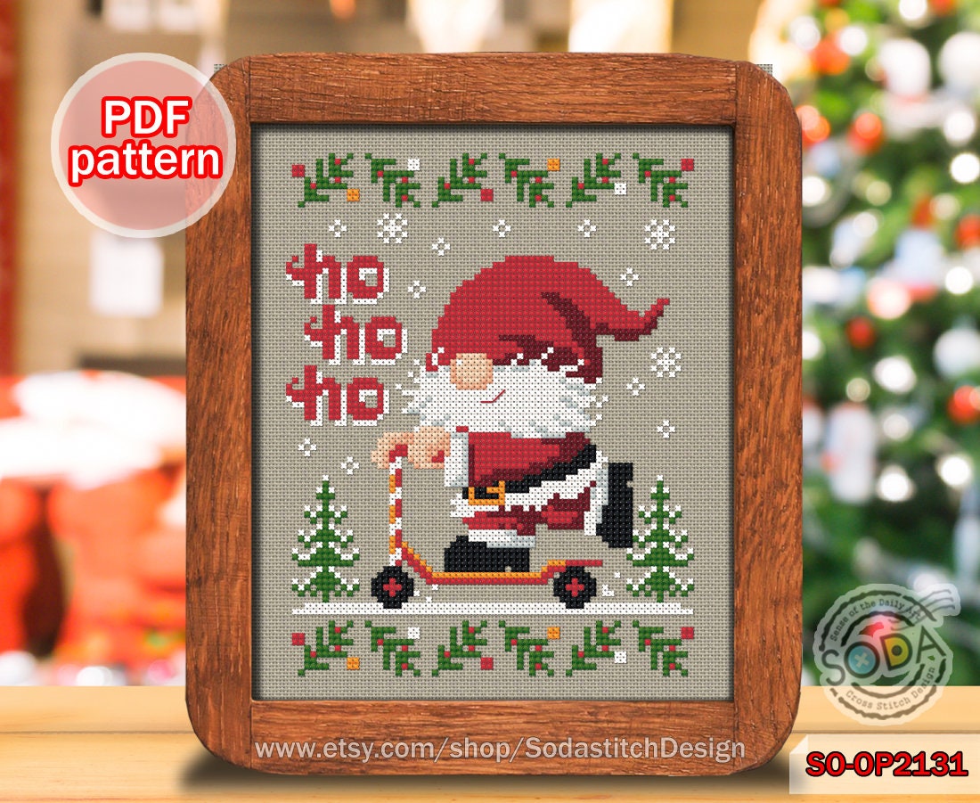 サンタ様 Christmas Cross Stitch Pattern Pdf Christmas Ornaments Santa