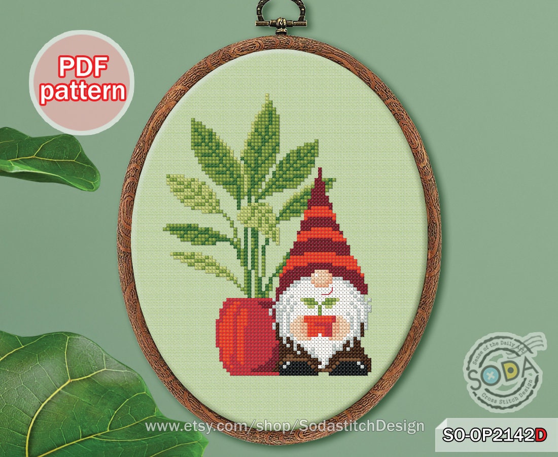 Cross Stitch Pattern Pdf Gnome Fairy Elf Pixie Funny Cute Modern for  Beginner Counted Download,so-op261 'cross Stitch Supplies Delivery' -   Norway
