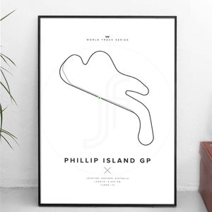Phillip Island Gp - WORLD TRACK SERIES - Tutte le taglie! - poster da corsa / opera / arte murale / regalo / arte / f1 / decorazione / natale / regalo per lui