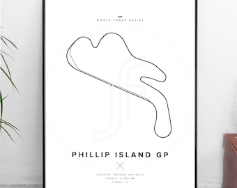 Phillip Island Gp - WORLD TRACK SERIES - All sizes! - racing poster / work / wall art / gift / art / f1 / decor / christmas / gift for him