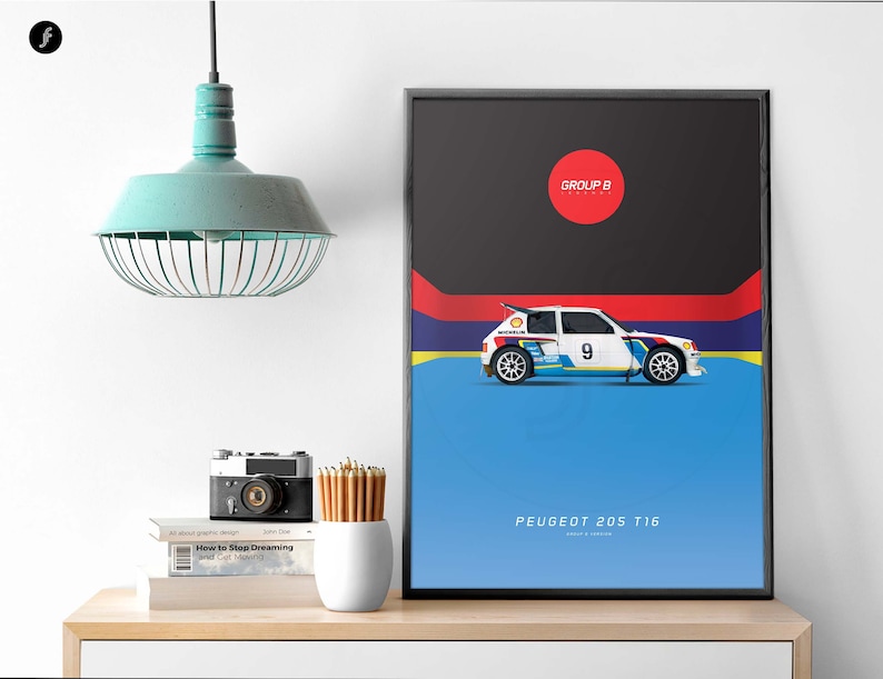Poster - Peugeot 205 - (A4 A3 A2 Größen) Kunstdruck Auto Putz | eBay