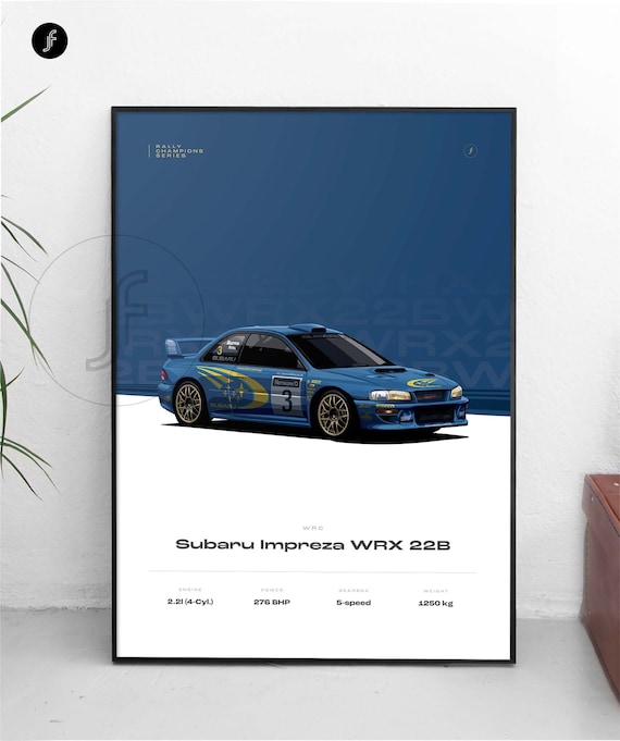 Subaru Impreza WRX 22B Poster - All Sizes A4-B1! Rally Artwork