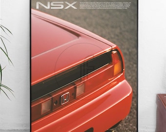 Honda NSX Digital Poster: Sleek Car Art for Enthusiasts - Instant