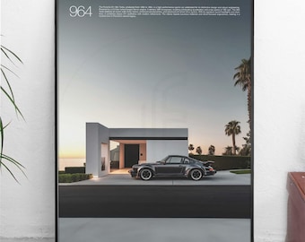Porsche 911 Print, Minimal Porsche Poster, Car Poster, Porsche Fan Gift, Minimal Wall Decor, Automotive Artwork, Petrolhead Gift, German Car