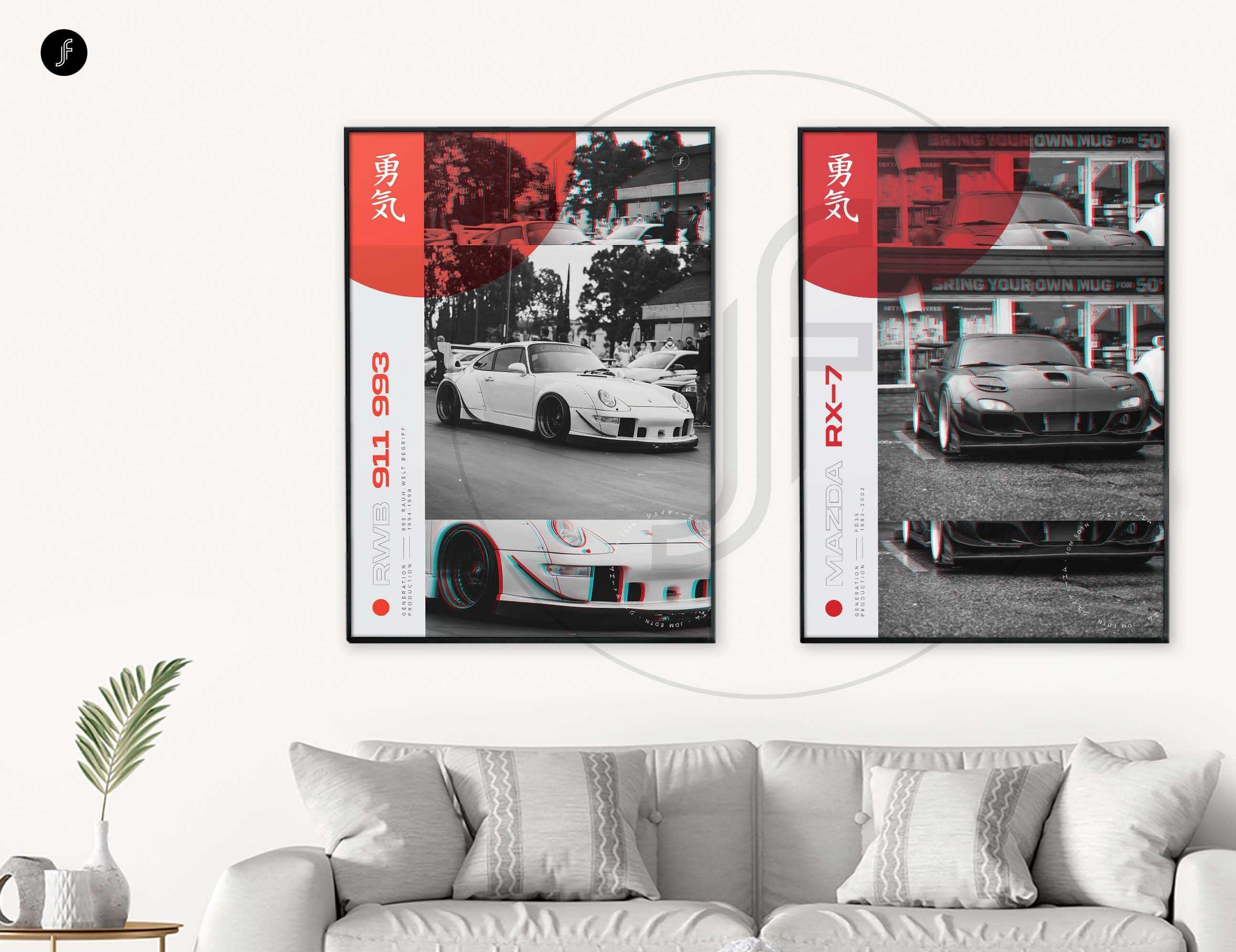 JDM Porsche RWB 911 930 - All Size A4-B1! Jdm Poster / Wangan / Japan ...