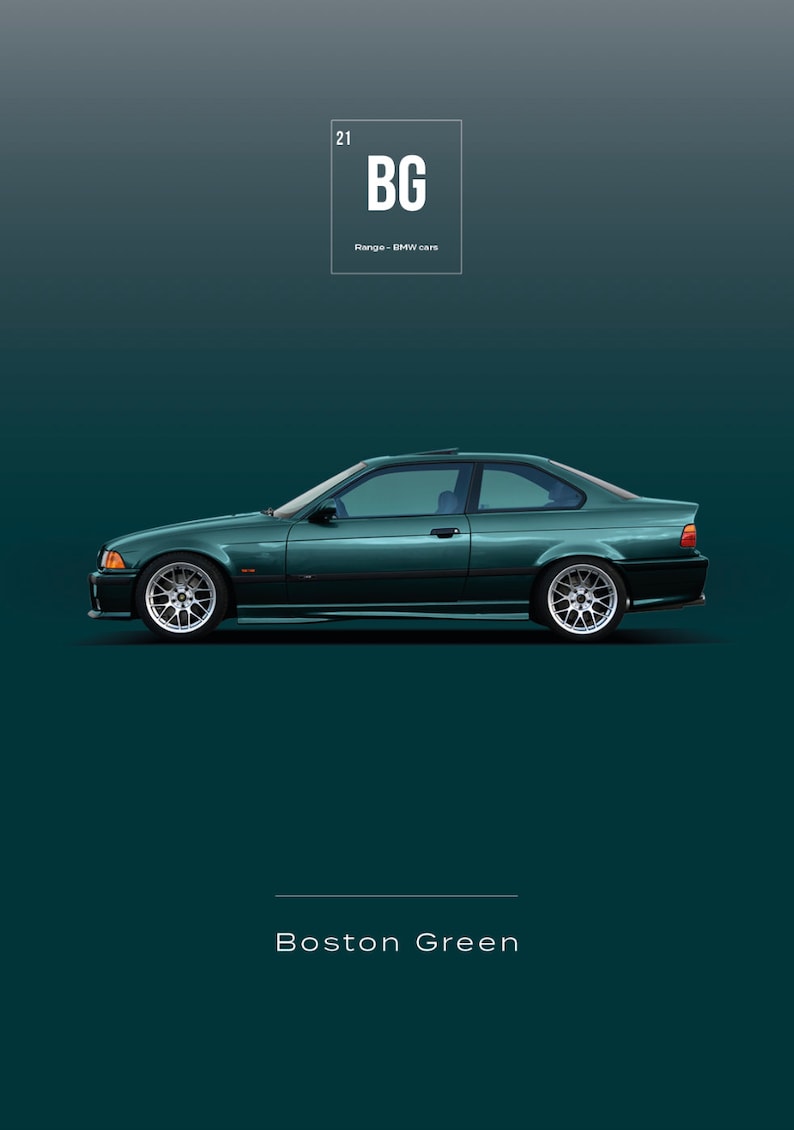 World Paint Colours BMW M3 E36 Boston Green All Sizes - Etsy