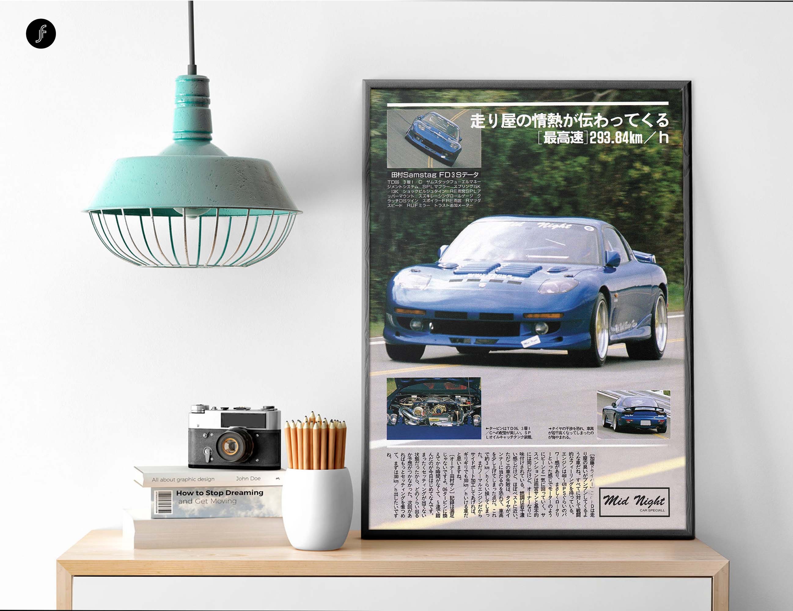 JDM Mid Night Club - 1992 Mazda RX-7 - All Sizes! Poster / Wall