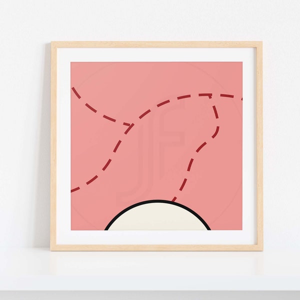 Pink Pig 917 Livery Icon Poster - ICÔNES - tirages carrés A4 / A3 / A2 / A1 - travail numérique / art mural / cadeau de voiture / course / art / décor / minimal