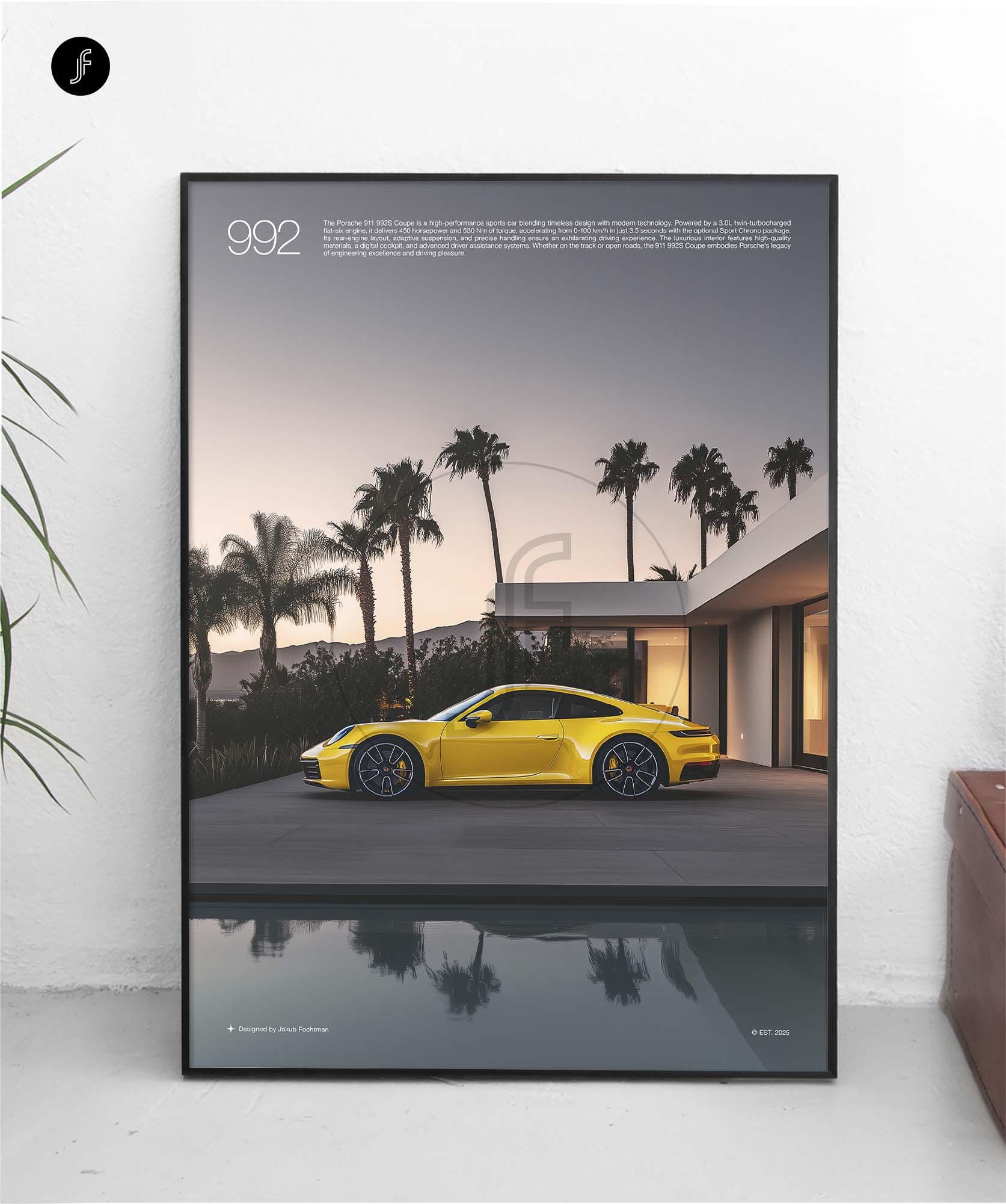 Porsche 992 poster - Etsy 日本