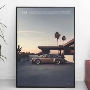 Impressão Porsche 911, pôster Porsche minimalista, pôster de carro, presente para fãs da Porsche, decoração de parede minimalista, arte automotiva, presente Petrolhead, carro alemão