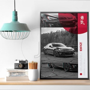 JDM Subaru BRZ All size A4-B1 jdm poster / wangan / japan / import car / japanese / cars / petrolhead / racing / street race / artwork image 3