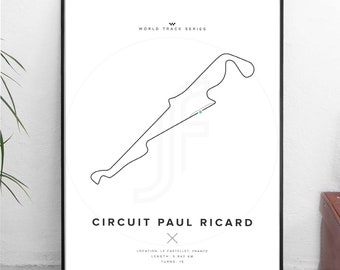Paul Ricard - WORLD TRACK SERIES - All sizes! - digital poster / work / wall art / gift / art / racing / f1 / formule1 / circuit / christmas