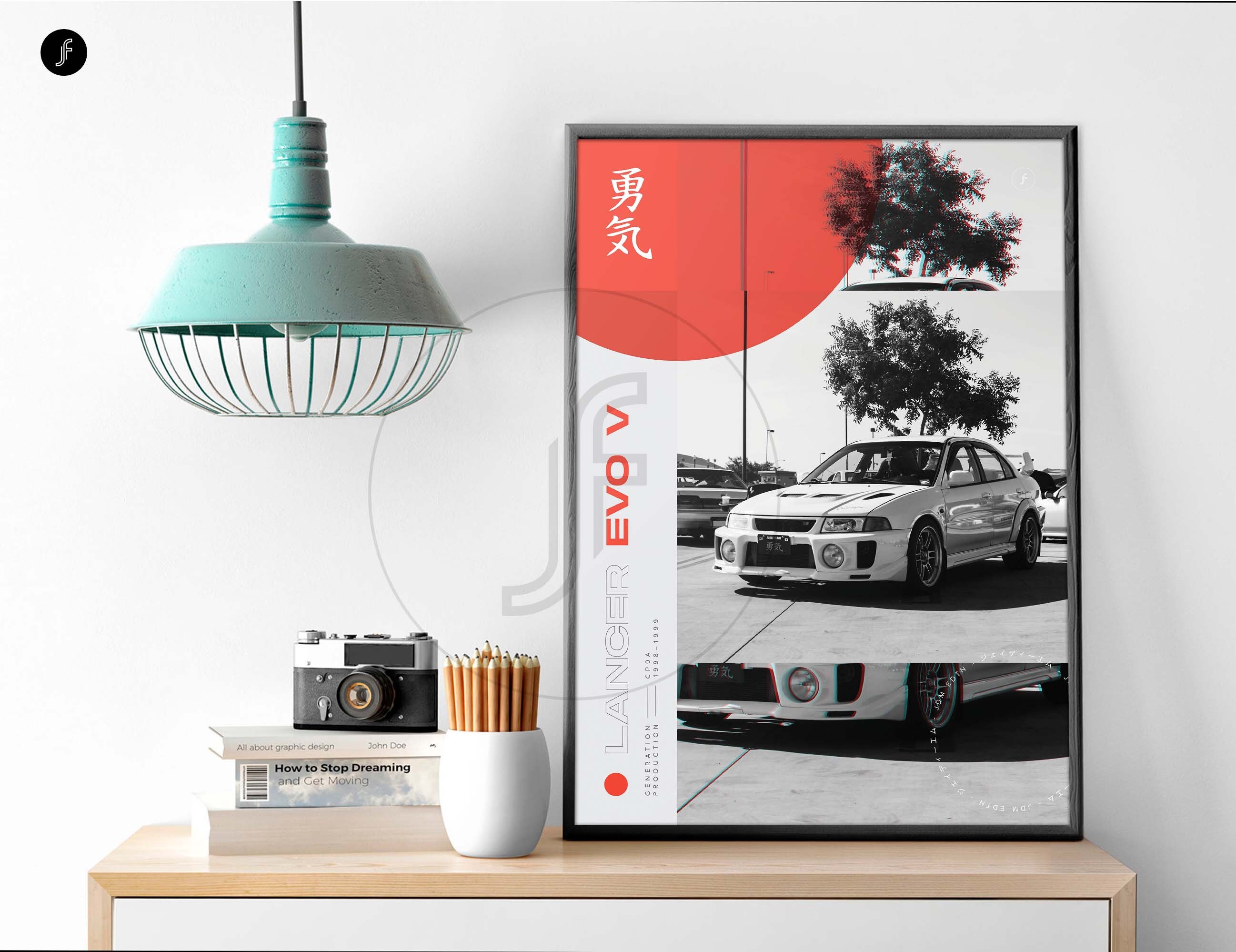 JDM Mitsubishi Lancer EVO V - All Size A4-B1! Jdm Poster / Wangan
