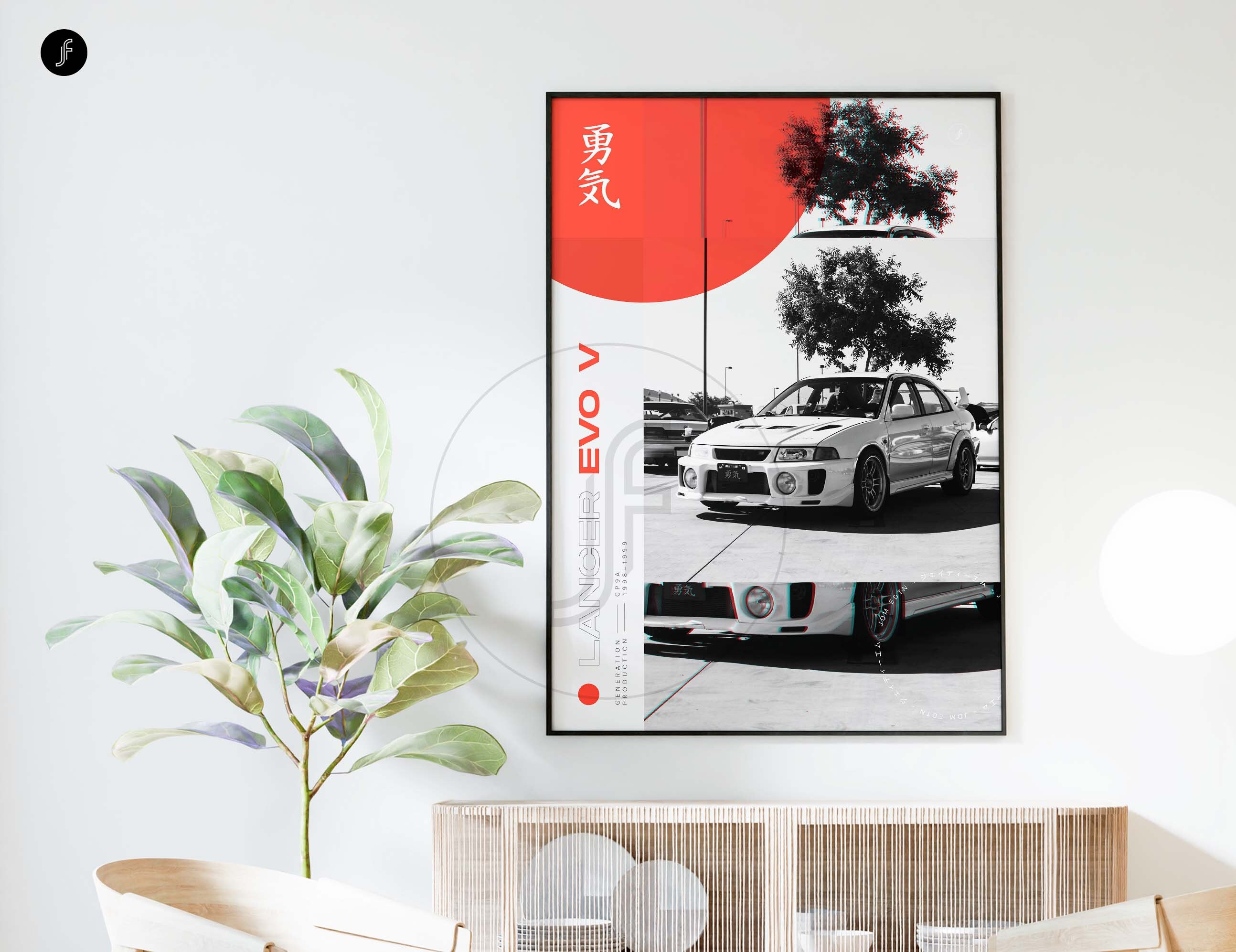 JDM Mitsubishi Lancer EVO V - All Size A4-B1! Jdm Poster / Wangan