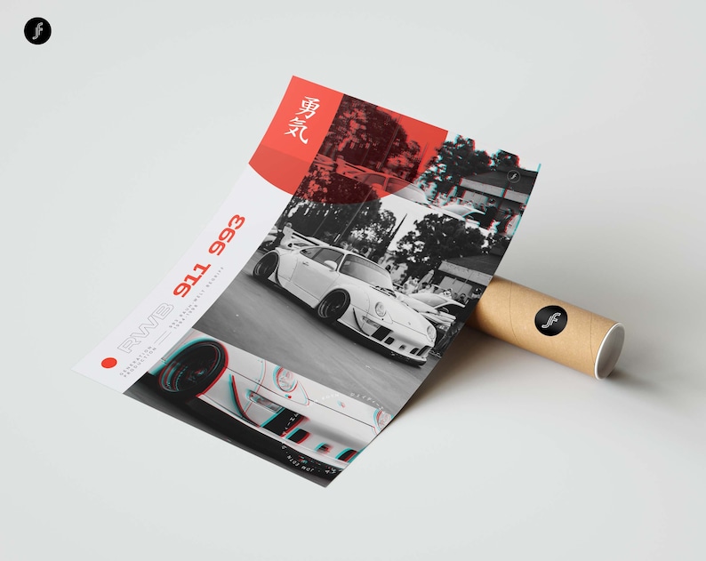JDM Porsche RWB 911 930 - All Size A4-B1! Jdm Poster / Wangan / Japan ...