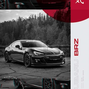 JDM Subaru BRZ All size A4-B1 jdm poster / wangan / japan / import car / japanese / cars / petrolhead / racing / street race / artwork image 2