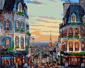 Paint By Number Kit Paris Sunset