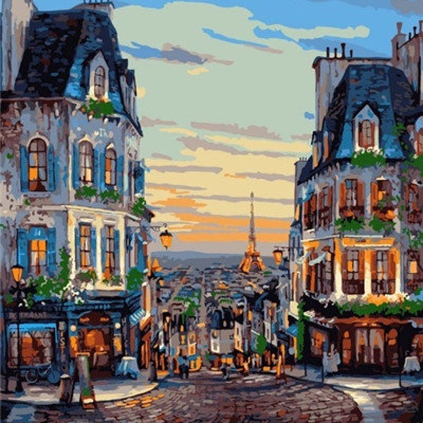 Paint By Number Kit Paris Sunset