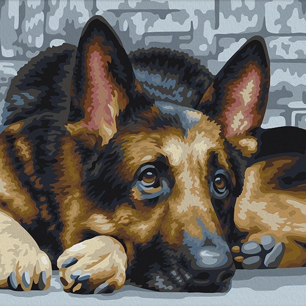 Paint By Number Kit German Shepherd dog