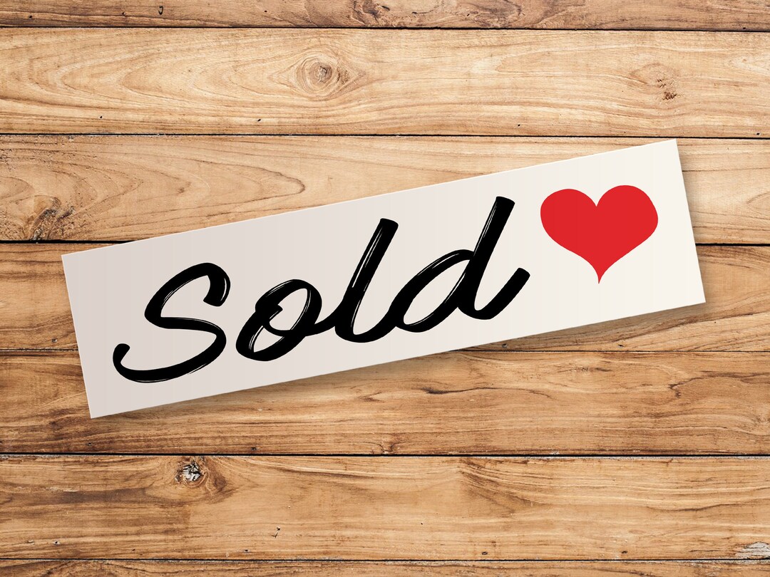 SOLD Stickers | Real Estate Sign Stickers | Weatherproof Vinyl | Free ...