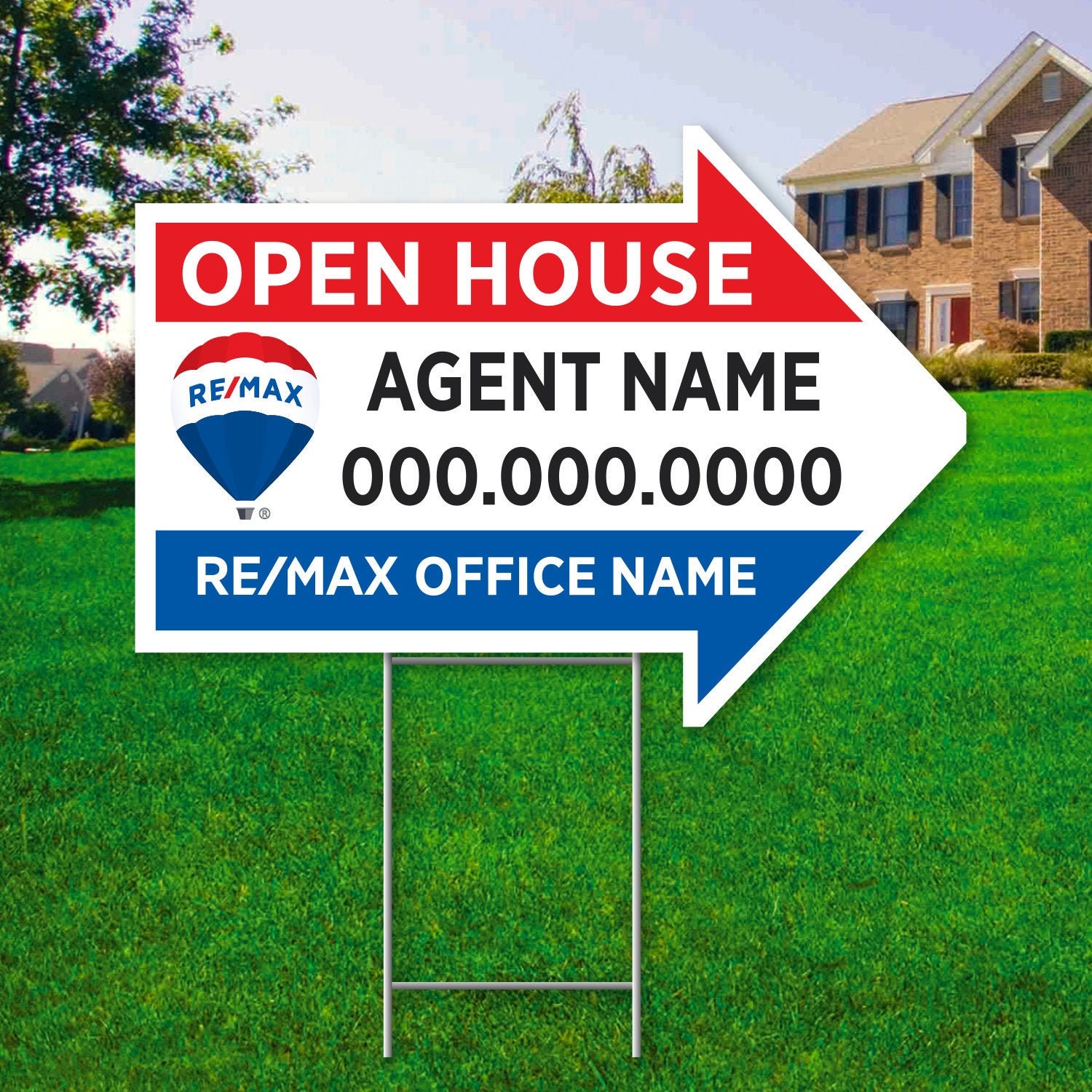 20 REMAX Open House Arrow Signs 17 x 23 Printed | Etsy