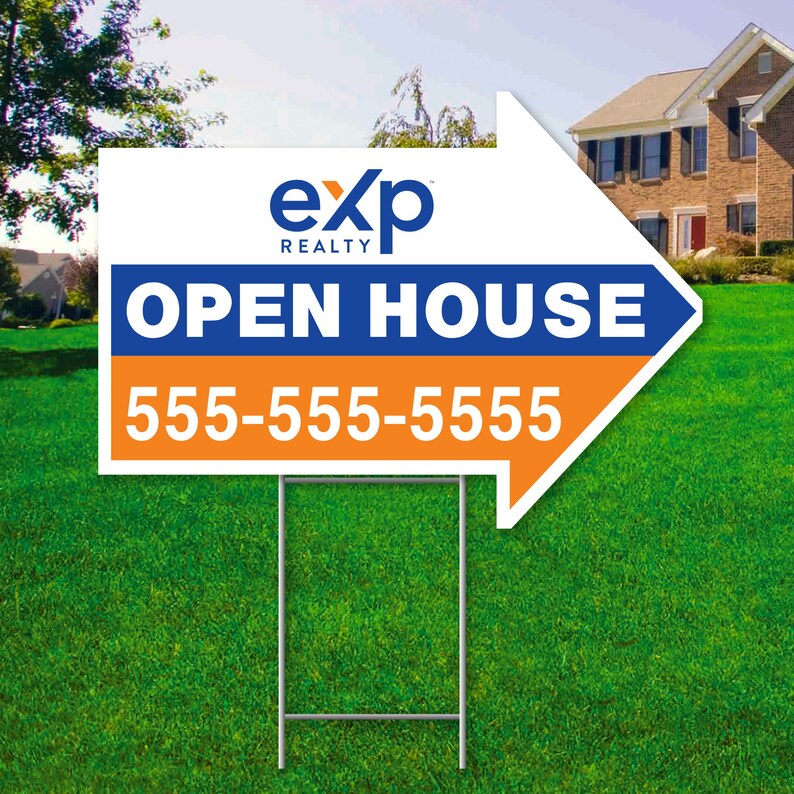 20 Exp Realty Open House Arrow Signs 17 X 23 Etsy