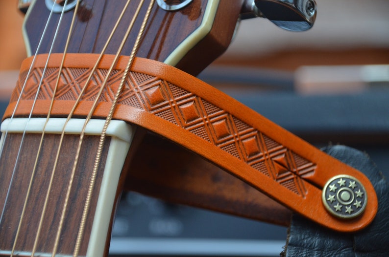 Leather Guitar Headstock Strap Etsy Hong Kong