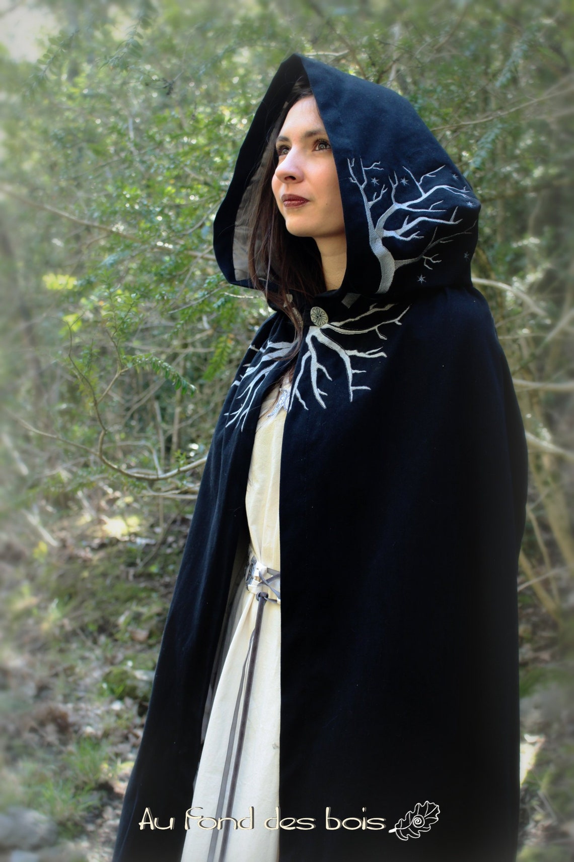 Long Woman Cape Embroidered With tree Pattern - Etsy