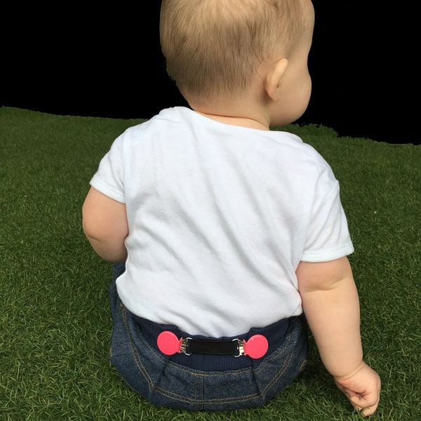 Mini-Hosenträger – verschiedene Clip-Farben (handgefertigte Accessoires für Kinder: Gürtel und Hosenträger)