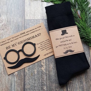 Groomsmen proposal card,Best man proposal card,Mustaches proposal card,Funny Groomsman proposal card, will you be my Groomsman/best man card image 4