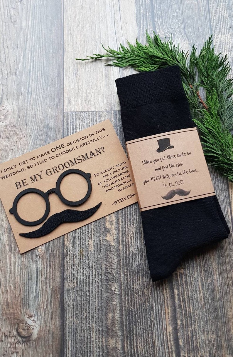 Groomsmen proposal card,Best man proposal card,Mustaches proposal card,Funny Groomsman proposal card, will you be my Groomsman/best man card image 4